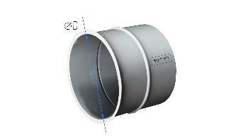 картинка Врезка с отбортовкой круглая d 125 -50  (оцинкованная сталь 0,5 мм)