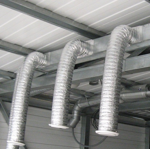 Монтаж гибких воздуховодов