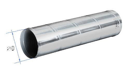 картинка Спиральный воздуховод d 225 длина 3000 оцинкованная сталь 0,7 мм