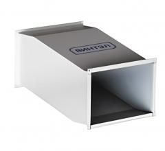 Утка прямоуг. 100х150 смещение h-150 L-300 [20] (оцинкованная сталь 0,5 мм)