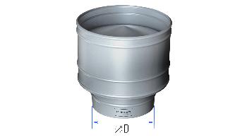 картинка Дефлектор ЦАГИ d 900 (черная сталь 1,2 мм (дымоудаление))