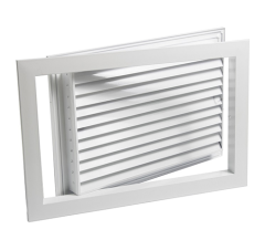 Переточная нерегулируемая решетка с рамкой В-ПНРР 150х100h RAL9016