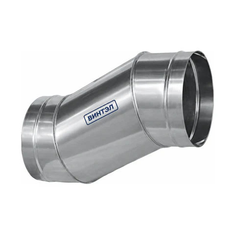 Утка круглая d 100 смещение h-250 L-500  [нп] (оцинкованная сталь 0,5 мм)