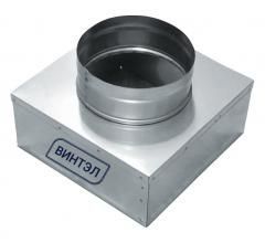 Адаптер пр. 996х338 высота h-100 с врезкой d-250 (оцинкованная сталь 0,7 мм)