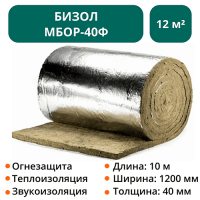 Теплоогнезащитное покрытие Бизол МБОР-40Ф 10000х1200х40 мм