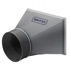 Переход с прямоуг. на круглое 1000х400/d-1000 L-300 тип-1 [30] (оцинкованная сталь 0,8 мм)