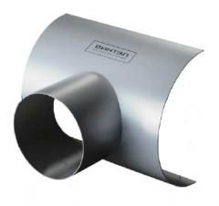 Врезка круглая d 160 в круглую трубу d 250 длиной 100  (оцинкованная сталь 0,5 мм) Врезка круглая d 160 в круглую трубу d 250 длиной 100  (оцинкованная сталь 0,5 мм)