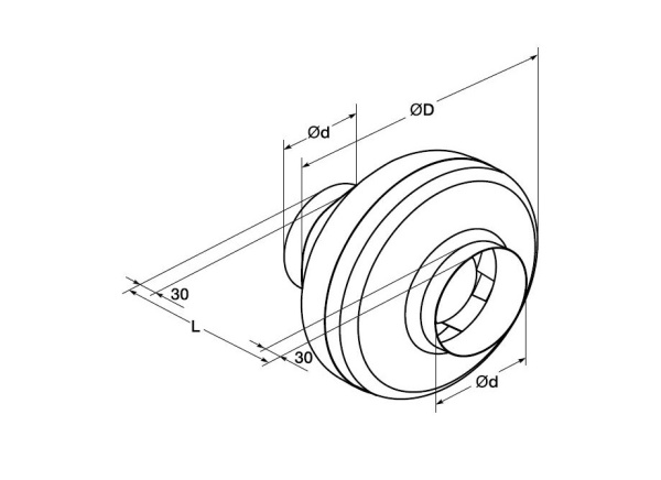 Вентилятор канальный центробежный SHUFT CFk VIM  315 - 2000 м3/час 