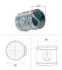 Дроссель-клапан круглый d 630 [нп] (оцинкованная сталь 0,7 мм)
