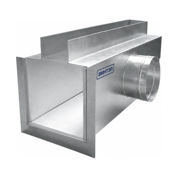 Адаптер КСД 1700х200 высота h-130 под 1-щелевую решетку 1700х55(h) (оцинкованная сталь 0,9 мм) 