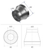 Переход круглый d 900/800 L-300 тип-1 [нп] (оцинкованная сталь 0,9 мм)