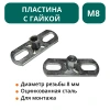 Пластина с гайкой М8